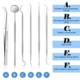 thumbnail image 2 of Jumpingount Juego de 6 piezas para el cuidado Dental, herramientas de limpieza de dientes, hoz de acero inoxidable, equipo de laboratorio bucal cuidado de los oídos, 2 of 6