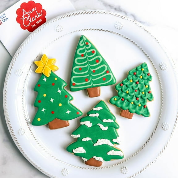 Ann Clark Christmas  Tree Cookie Cutter Set, 4-Piece, Made in USA