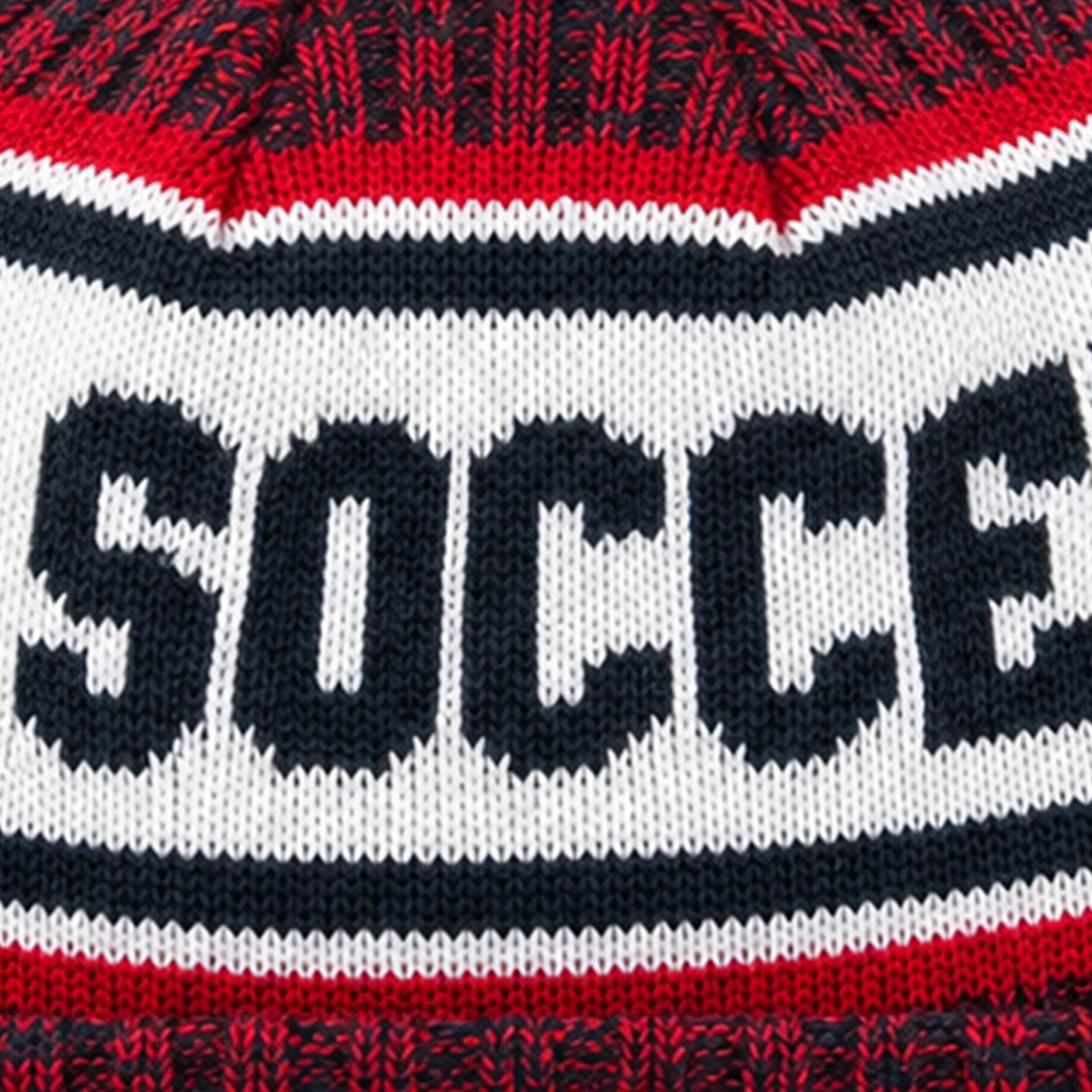 Icon Sports Officially Licensed US Soccer Federation Beanie - Unisex Adult - USA42BN Red
