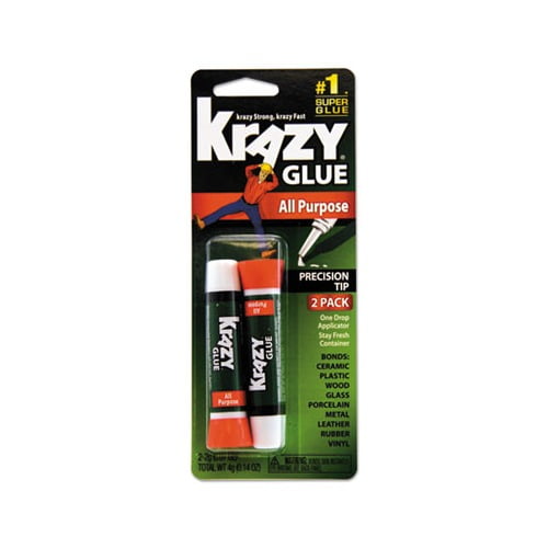 All Purpose Krazy Glue 0.07 oz, Dries Clear, 2/Pack