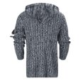 thumbnail image 3 of uikmnh Men's Knitted Stand Up Collar Sweater Long Sleeved Slim Vintage Sweater Jacket, 3 of 7