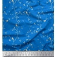 thumbnail image 1 of Soimoi Georgette Viscose Fabric Branches,Leaves & Bird Fabric Prints By Yard 42 Inch Wide, 1 of 3