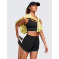 thumbnail image 3 of Shorts CRZ YOGA de Cintura Alta con Entrepierna de 7.5 cm Negro S, 3 of 6