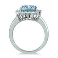 thumbnail image 2 of SZUL Women's 4 Carat Aquamarine and Diamond Ring in 14K White Gold, 2 of 3