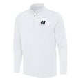 thumbnail image 2 of Men's-Antigua  White Alex Bowman Reprocess Quarter-Zip Top, 2 of 3