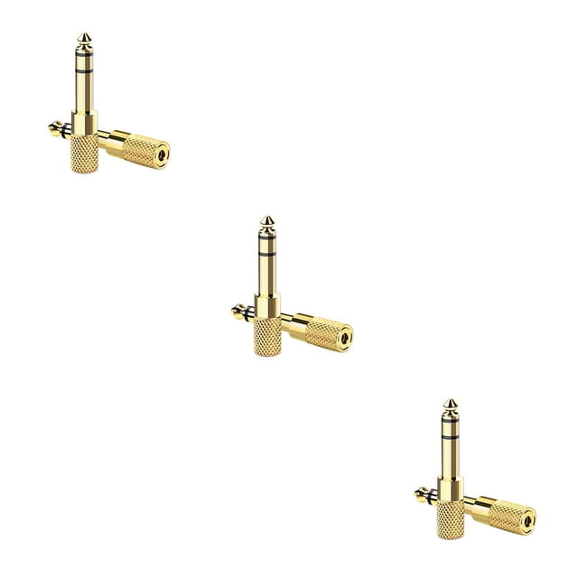 Sidaley Headphone Adapter 6.35 mm Male to Stereo 3.5 Audio Plating Gold Converter FemaleWear-resistant Dual Channel Jack Process mm Plug Type1 NO1