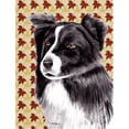 thumbnail image 1 of 15 x 15 In. Border Collie Fall Leaves Portrait Flag, Garden Size, 1 of 1