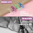 thumbnail image 3 of LEEYNEER Large Sewing Clips  Multipurpose Sewing Clips Multi-Color Quilting Clips Plastic Clips for Fabric Binding Quilting Crafts Sewing Supplies and Accessories  21 Pcs, 3 of 6