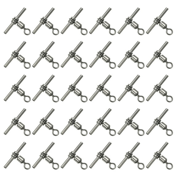 T-Shape Fishing Swivels 70Lbs Swivels Fishing Tackle 3-Way Cross Line Swivels, 50 Pack