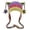 Multicolour, variant on DFEK Star Cat Ear Hat for Adults Hand Crocheted Warm Striped Wool Winter Earflap Cap Brown One Size
