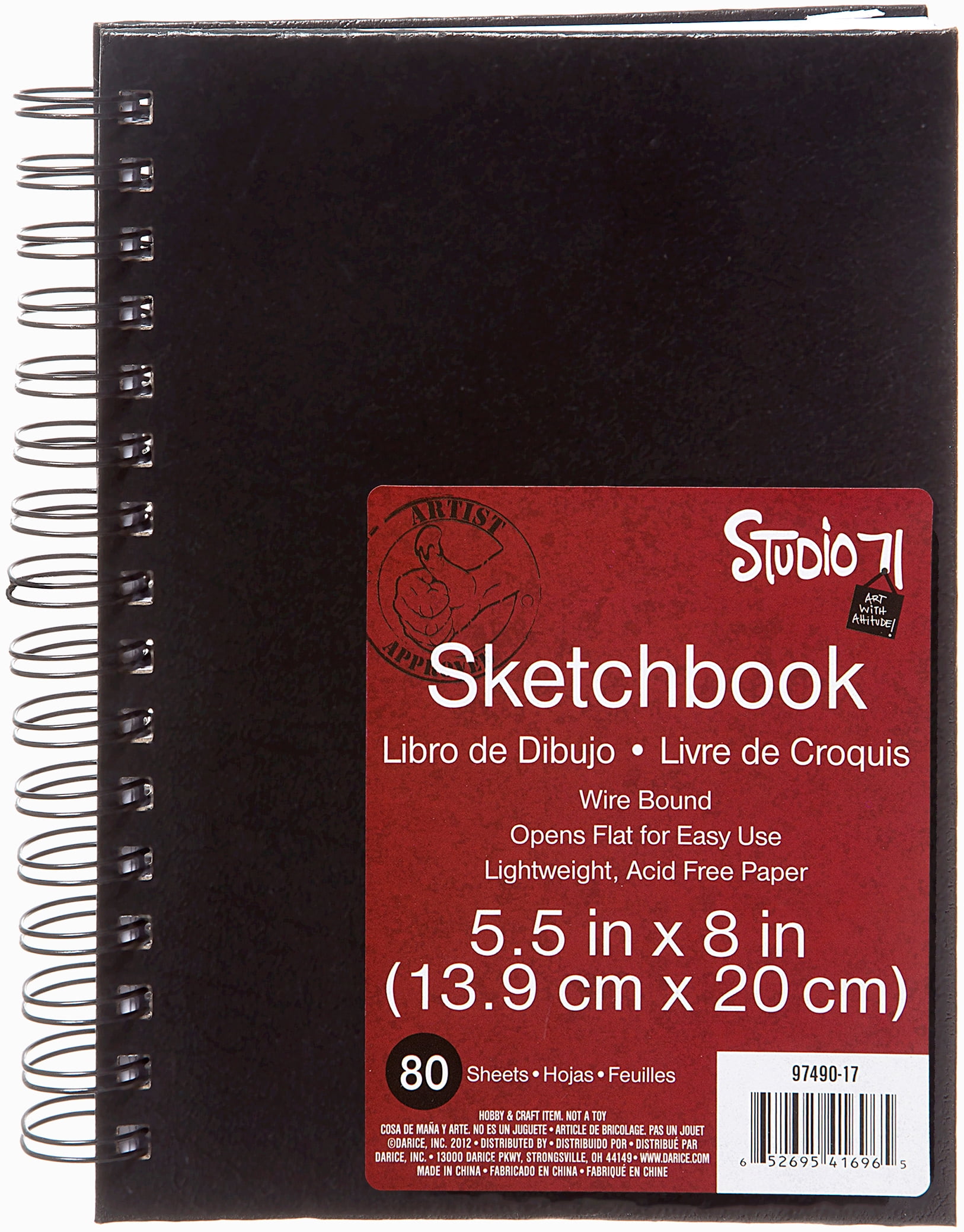 Studio 71 Spiral Bound Sketch Book 5.5"X8"80 Sheets Walmart Canada