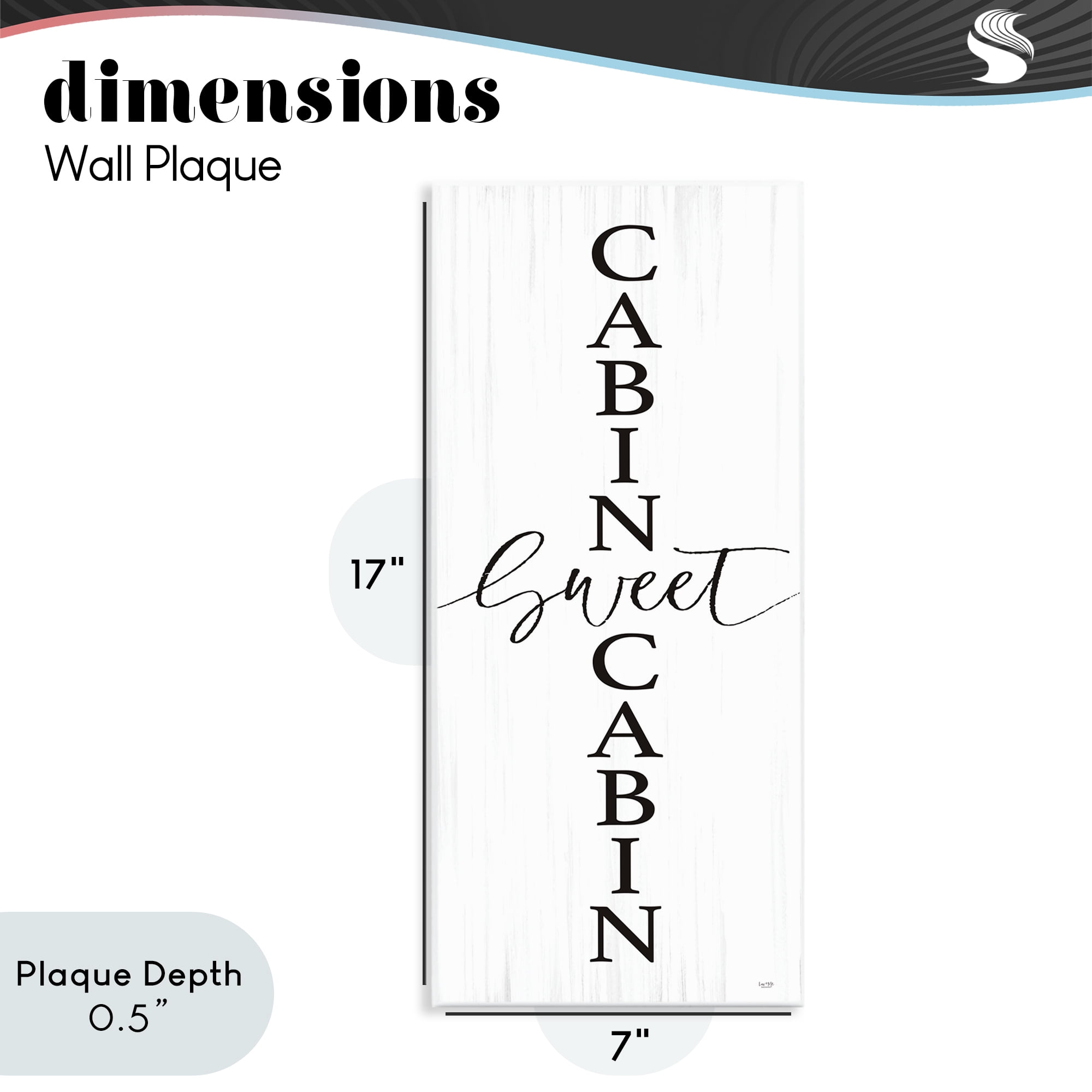 Stupell Industries Sweet Cabin Vertical Words Wall Plaque Art, design by Lux + Me Designs
