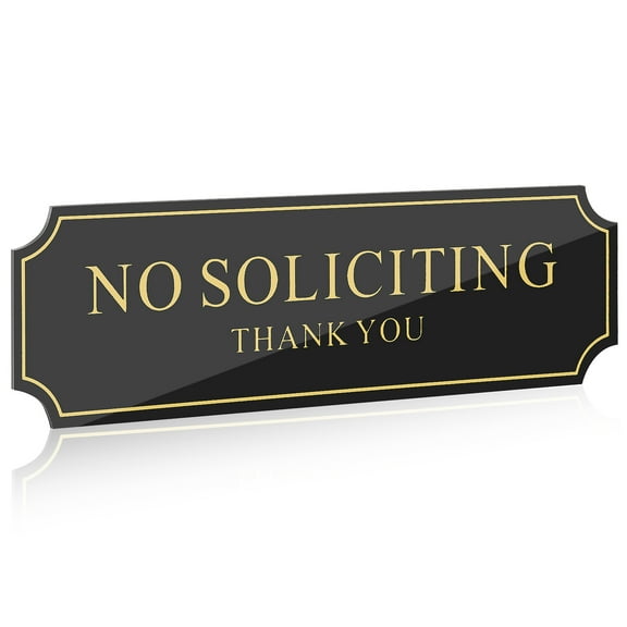 WHAMVOX  No Soliciting Sign for Front Door Promotional Signs
