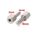 thumbnail image 2 of A16041400ux0402 Spacer 4#-40 x 8Mm+5Mm Male to Female Thread Nuts Hex Hexagon Pillars Standoff Spacers 30 Pcs, 2 of 3