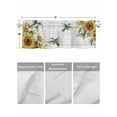 thumbnail image 4 of Valances for Windows Green Yellow Rod Pocket Cafe Window Treatments Valance Curtains for Kitchen Bathroom Laundry Basement Windows 42"x18", 4 of 9