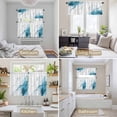 thumbnail image 6 of Marble Blue Kitchen Curtains Sets for Windows 24 Inch Length, Gold White Modern Gradient Ocean Wavy Ripple Rod Pocket Window Treatments Tier Curtains and Valances Set for Bedroom/Bathroom, 6 of 8