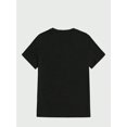 thumbnail image 2 of Black T - Shirt With Cat Playing Guitar Graphic, Casual Print, Comfortable and Versatile, Letter Pattern Pure Cotton 220g Printed T-Shirt, unisex Style, 2 of 7
