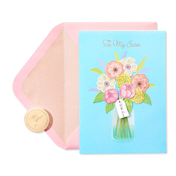 Papyrus Birthday Card for Sister (With Love)