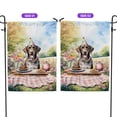 thumbnail image 2 of Happy Mother's Day German Shorthaired Pointer with Sweets and Flowers at a Picnic Garden Flag 12x18in Double Sided GSP Lover Dog Gift Outdoor Decor - 13005, 2 of 5