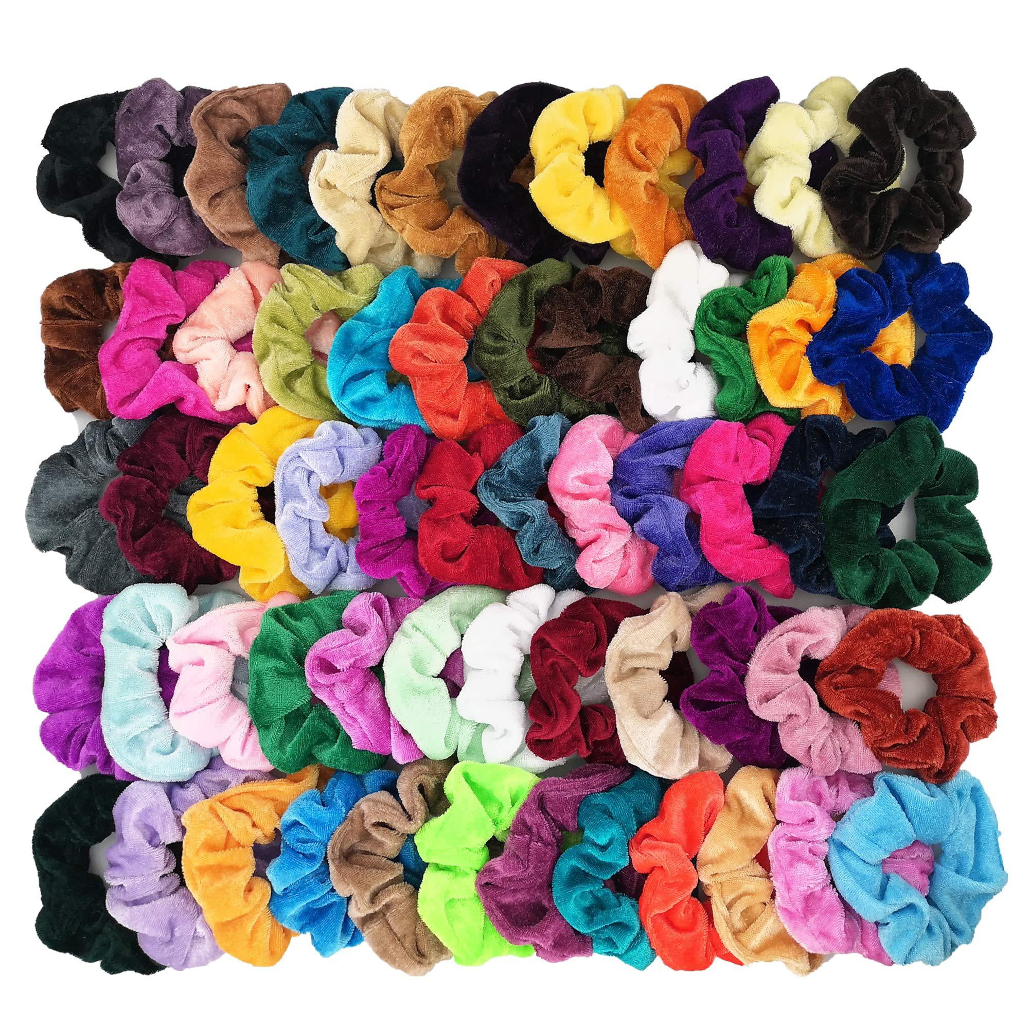 Velvet Hair Tie Multicolor Hair Rope Elastic Hair Band Christmas Scrunchie Decor 