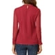 thumbnail image 3 of INSPIRAR CHIC Blusas Casuales de Cuello Redondo para Mujeres con Encaje Floral de Manga Larga de Chifón Tallas M Rojas, 3 of 6