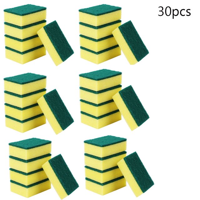 RXIRUCGD Éponge à Récurer en Cellulose Non Abrasive, Éponge à Vaisselle Double Face pour la Cuisine, Lot de 30