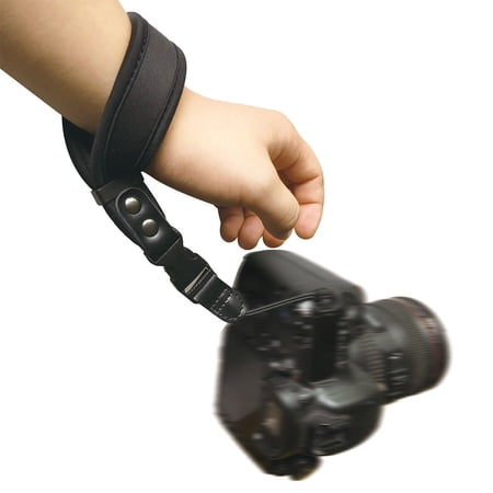 HONMEET Adjustable Lanyard Wrist Strap Black Neoprene DSLR Hand Strap for Photography 1Pcs