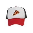 thumbnail image 1 of Adult Men's Pepperoni Pizza Slice Rope Foam Trucker Hat, White/Red/Black, 1 of 2