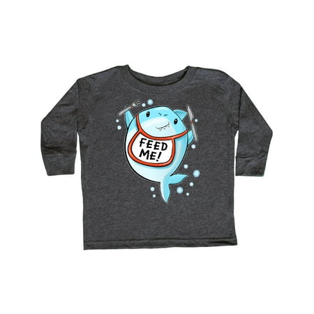 

Inktastic Feed Me! - cute shark Gift Toddler Boy or Toddler Girl Long Sleeve T-Shirt