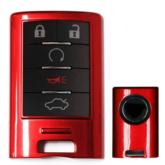 Exact Fit Gloss Metallic Red Smart Remote Key Fob Shell For Cadillac ATS CTS DTS XTS Escalade, For Chevrolet C7 Corvette, etc