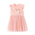 thumbnail image 2 of Bellafa Toddler Girls Tutu Dresses Ruffle Short Sleeve Summer Dress Prinecess Unicorn Birthday Party Tulle Dress 2-7Y, 2 of 7