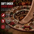 thumbnail image 5 of 3D Christmas Optical Illusion Round Rug, Gingerbread Village Spiral Stair Visual Trap Floor Mat for Living Room, Entryway, Bedroom and Holiday Home Decor, 23.62 Inch, 5 of 9