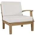 thumbnail image 1 of Modway Canapé de Patio Extérieur en Teck Orienté à Droite, Blanc Naturel, 1 of 6