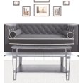 thumbnail image 2 of 29" Silver Mirrored Glass Square Coffee Table, 2 of 8