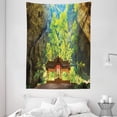 thumbnail image 1 of Natural Cave Decorations Wall Hanging Tapestry, Latent Pavilion in Between the Cliffs Discovery of Faith in the Nature Art Picture, Bedroom Living Room Dorm Accessories, 60 X 80 Inches, by Ambesonne, 1 of 1