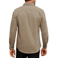 thumbnail image 5 of Youclos Long Sleeve Flannel Shirts for Men Corduroy Collar Casual Button Down Shirt with Pocket, 5 of 7