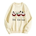 thumbnail image 4 of Sweat à Capuche Imprimé Bonhomme de Neige de Noël Automne Hiver pour Femmes, 4 of 4