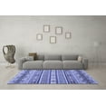thumbnail image 3 of Ahgly Company Indoor Round Abstract Blue Modern Area Rugs, 3' Round, 3 of 4