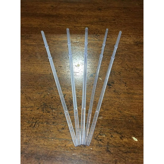 Kool Products Pack of 100 Skewers 8.66" Inch with Ribs, Premium Cocktail Picks - Barbecue Stick. Decoration for Party Food, Appetizer, Dessert, Fruit, Sausage, Burger, Prawn, Kebab (Clear)