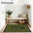 thumbnail image 3 of ODIKA 3'x5' Machine Washable Non-Slip Area Rug, Spooky Skeleton Arc Half Moon Entry Halloween Theme Design High Traffic Rug, Black, 514377, 3 of 7