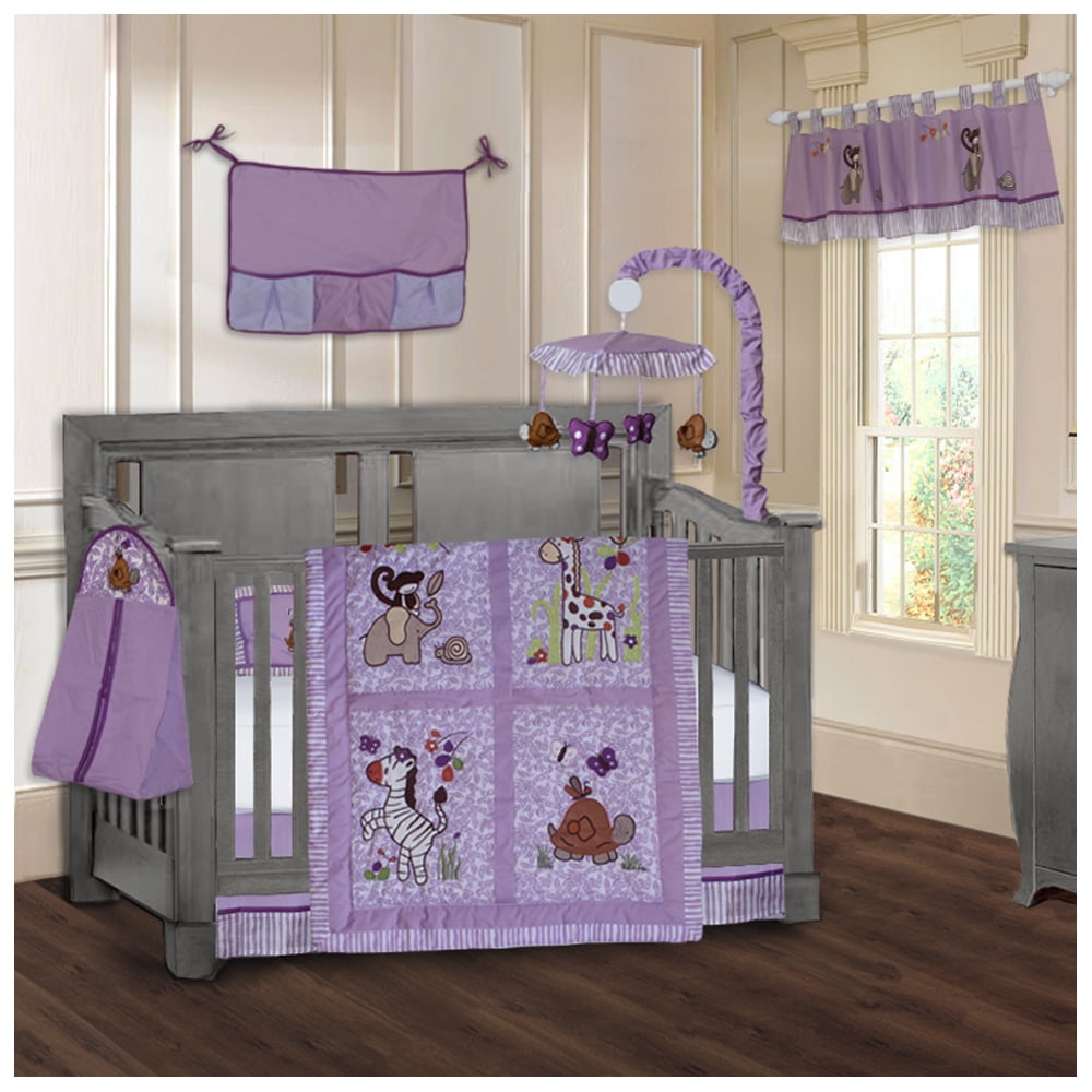 BabyFad Jungle Girl 9 Piece Crib Bedding Set - Walmart.com