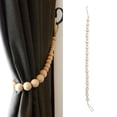 thumbnail image 3 of Cortina Tieback de madera Natural corbatas ventana tratamiento granja Garland - Syle2 Baoblaze Tiebacks de cortina de ventana, 3 of 8