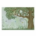 thumbnail image 1 of Nature Cutting Board, Spring Summer View Tree Grass Butterfly Oil Painting Effect Wall Hanging Art, Decorative Tempered Glass Cutting and Serving Board, in 3 Sizes, by Ambesonne, 1 of 2