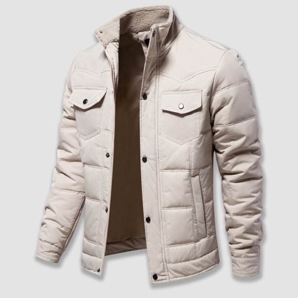 Puntoco Chaqueta Acolchada Informal De Manga Larga Con Capucha Y Bolsa De Carga Para Actividades Al Aire Libre Y Ocio A La Moda Para Hombre