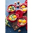 Ceramics Dutch Oven 3piece Mini Round Cocotte, Cherry