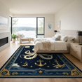 thumbnail image 3 of ODIKA 9'x12' Washable Area Rug Octopus Vintage Koi Nautical Pirate Compass Cartoon Bathroom for Great Room, Indoor Concept, Large Living Low Pile, Flatwoven, 3 of 7