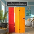 thumbnail image 2 of Oriental Furniture 6 ft. Tall Vermilion Canvas Room Divider - 3 Panel, 2 of 6