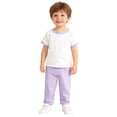 thumbnail image 5 of Toddler Baby Summer Outfits Cotton Casual Comfy Round Neck Printed Short Sleeve T-Shirt + Shorts 2 Pieces Loungewear Sets Multicolor 6-9 Months, 5 of 6