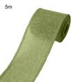 thumbnail image 2 of Cheers.US Burlap Wired Ribbon Rolls, Wrapping Burlap Ribbon Natural Orange Brown Olive Green Jute, for Christmas Crafts Decoration Wedding Floral Bows Trims Craft-196.85" x 2.36"&nbsp;, 2 of 7