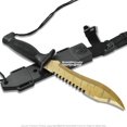 thumbnail image 3 of CS GO 12" Tactical Hunting Knife Golden Tiger 3D Pattern Fixed Blade with Sheath, 3 of 6